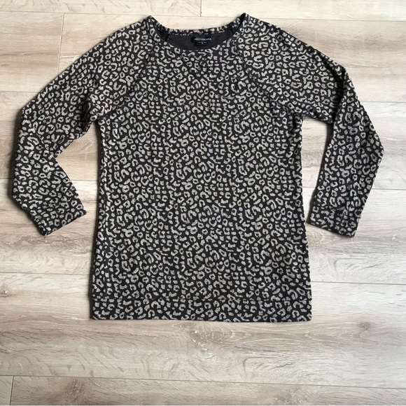 Obey Echo Moutain Brown Leopard print long sleeve sweater top . Small - Picture 7 of 10